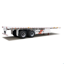 Plate type container transport semi-trailer, single point of suspension